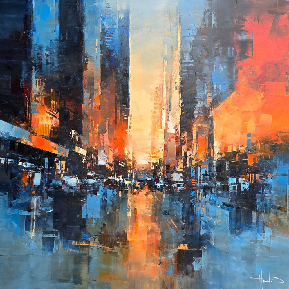 Curated-Line-Benoit-Havard-Diamond district-NY-40x40in