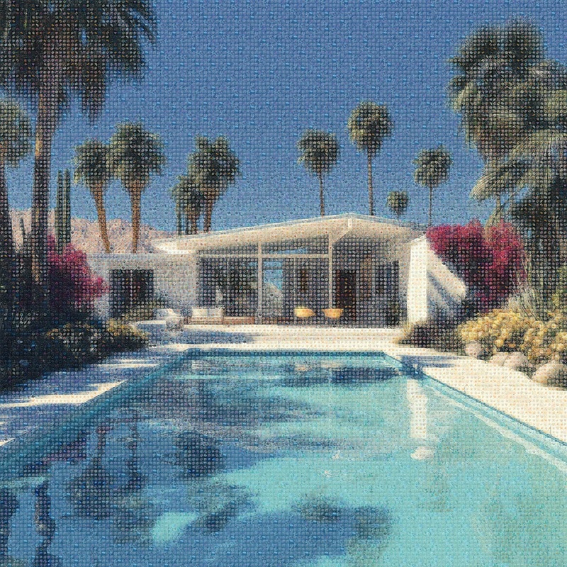 Curated-Line-Fabien-Novarino-Blue-Hour-in-Palm-Springs-40x40in