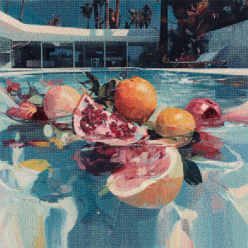 Curated-Line-Fabien-Novarino-Poolside-Harvest-40x40in
