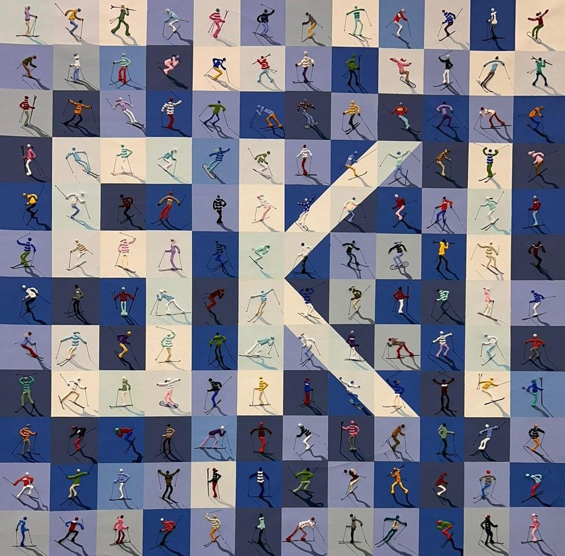 Curated-Line-Gloria-Estefanell-Ski-in-Blue-48x48in