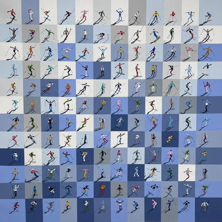 Curated-Line-Gloria-Estefanell-Way-to-Deep-blue-48x48in