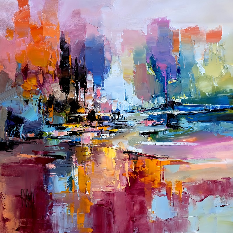 Curated-Line-Herve-Lenouvel-Foret-tranquille-36x36in