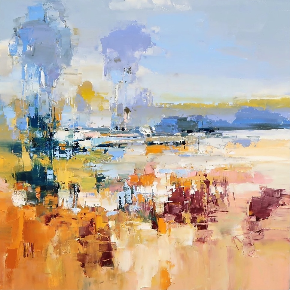 Curated-Line-Herve-Lenouvel-Silent-reflections-48x48in