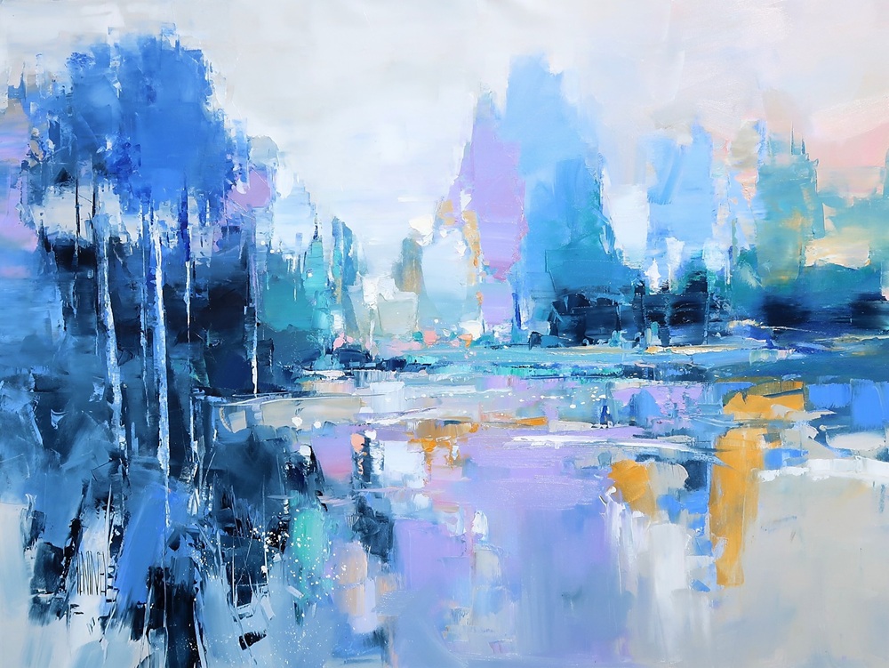 Curated-Line-Herve-Lenouvel-The-Song-of-the-Water-36x48in