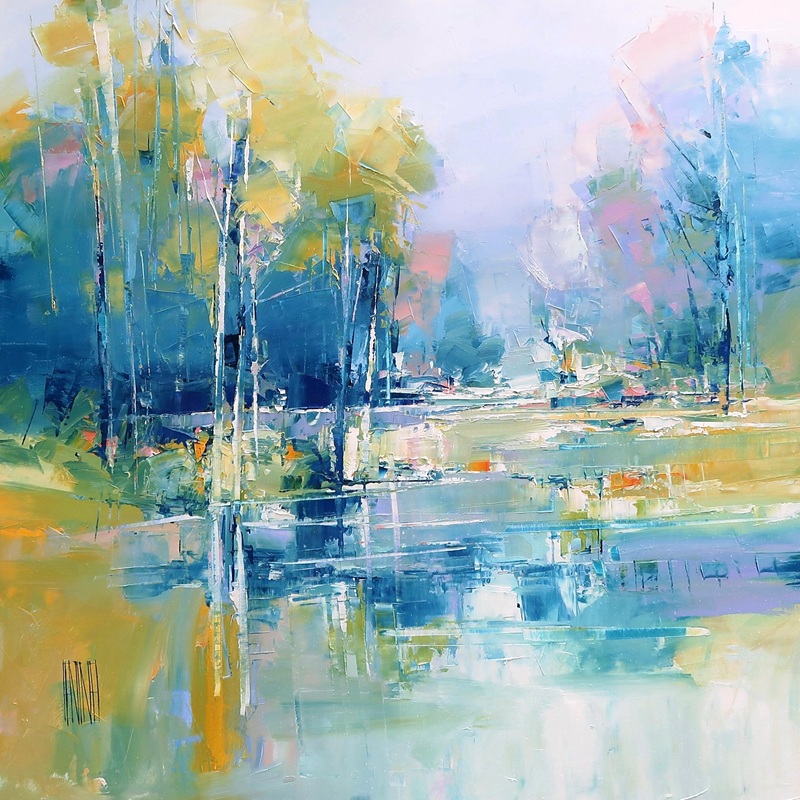 Curated-Line-Herve-Lenouvel-The-Whisper-of-Trees-39x39in
